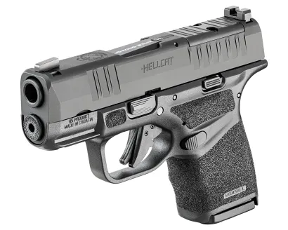 Front-left reference view of a Springfield Armory Hellcat